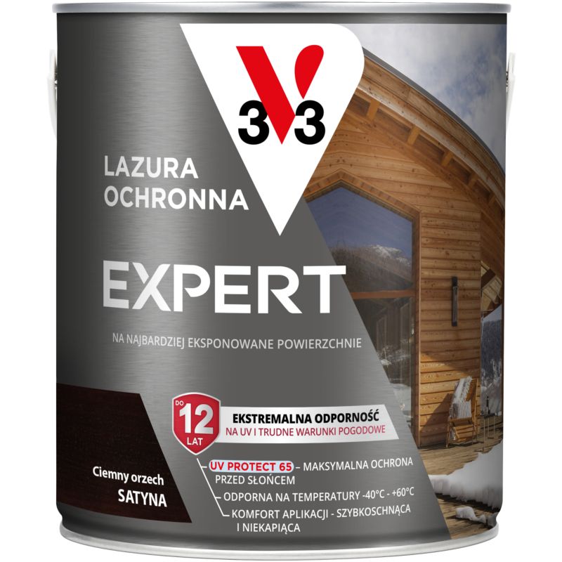 Lazura ochronna V33 Expert ciemny orzech 2,5 l