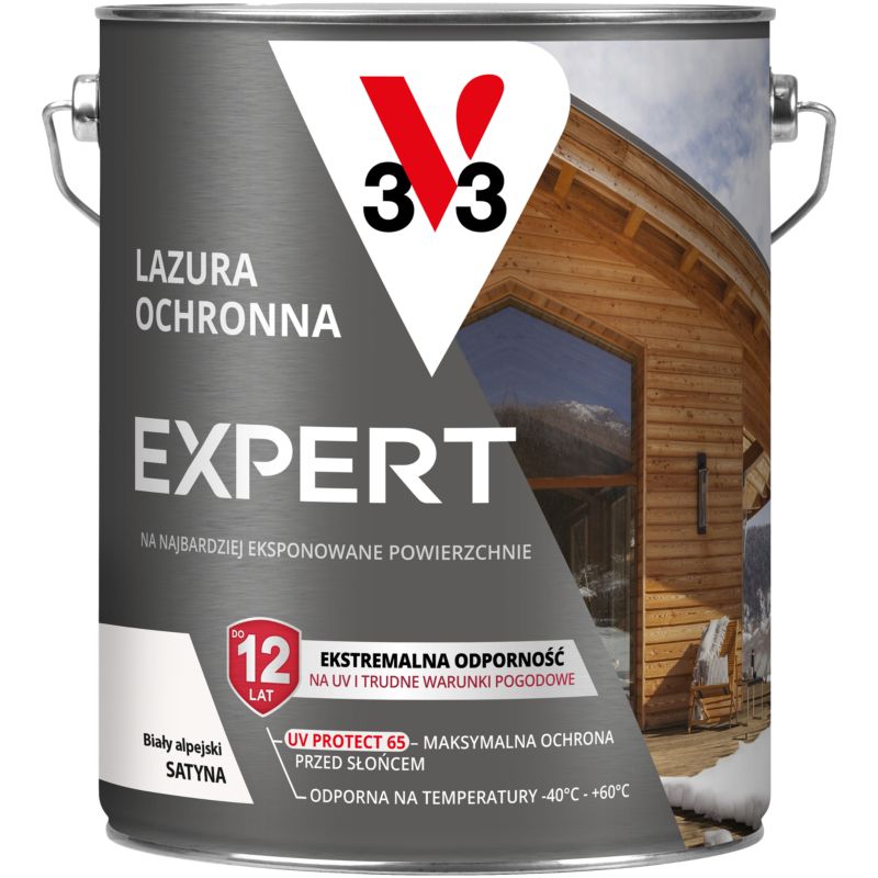 Lazura ochronna V33 Expert biały alpejski 5 l