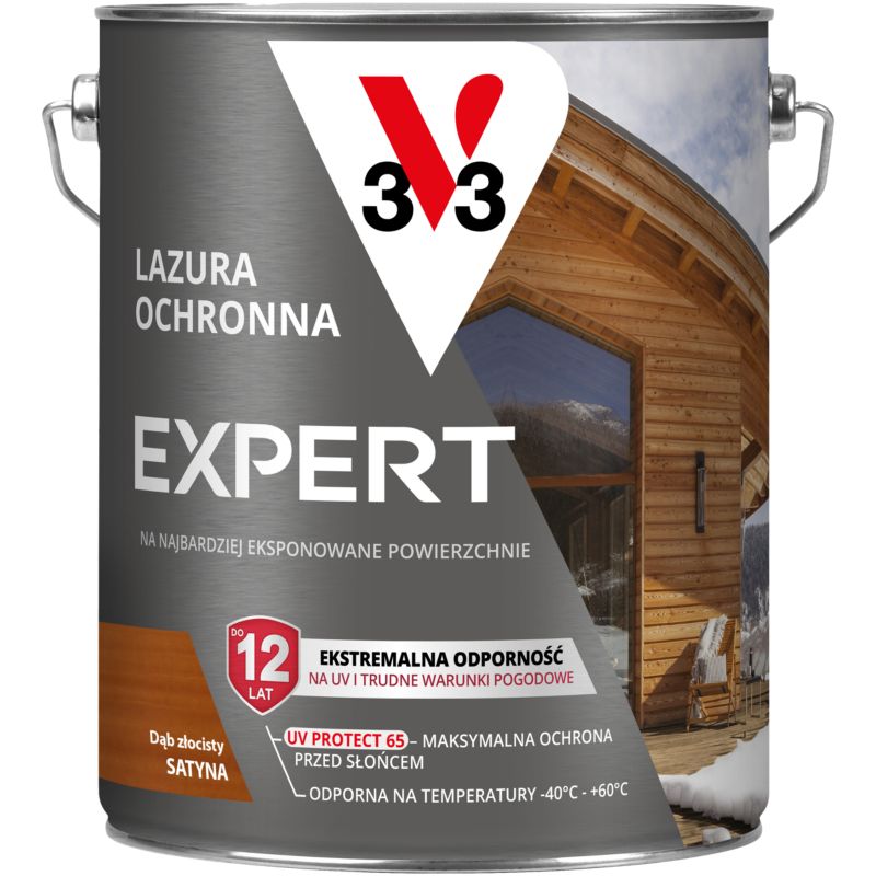 Lazura ochronna V33 Expert dąb złocisty 5 l