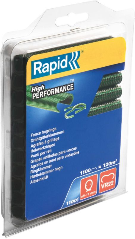 Zszywki ogrodzeniowe Rapid VR22 zielone 1100 szt.