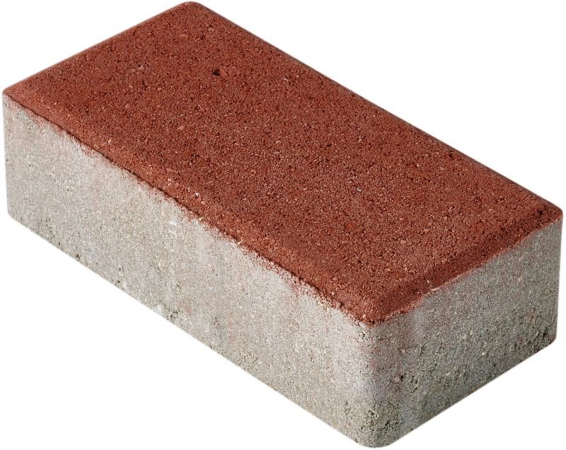 Kostka brukowa Polbruk Prostokąt 4 cm czerwona