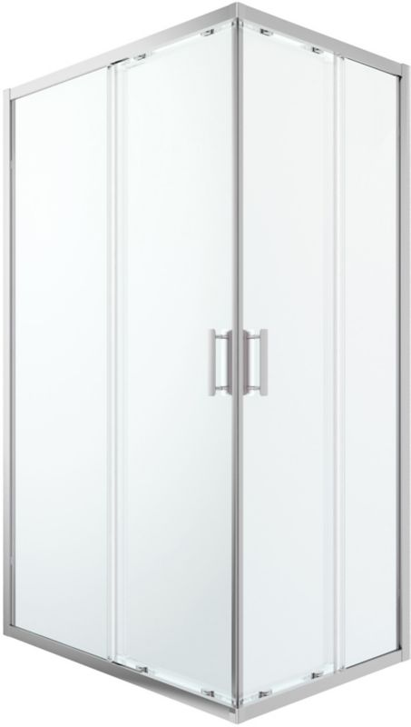 Kabina prysznicowa prostokątna GoodHome Beloya 80 x 120 x 195 cm chrom/transparentna