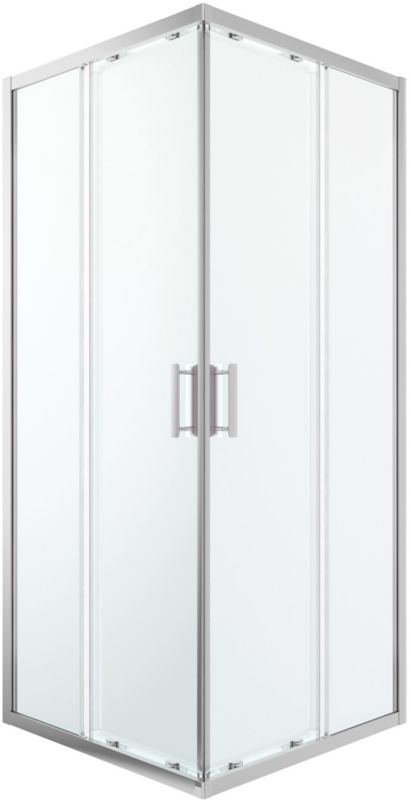Kabina prysznicowa kwadratowa GoodHome Beloya 90 x 90 x 195 cm chrom/transparentna