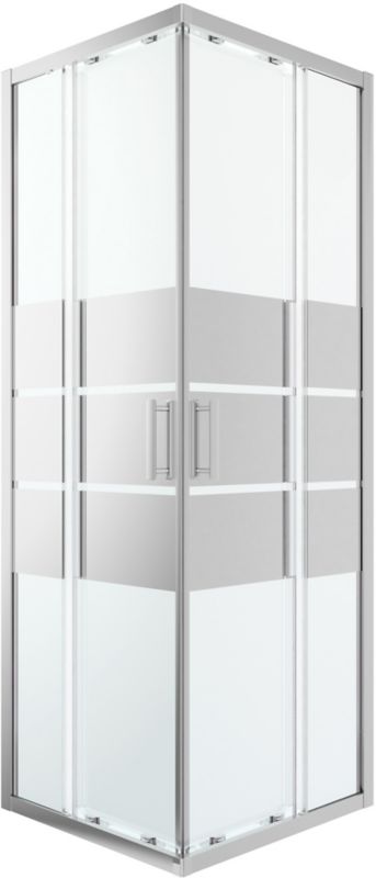 Kabina prysznicowa kwadratowa GoodHome Beloya 70 x 70 x 195 cm chrom/szkło lustrzane