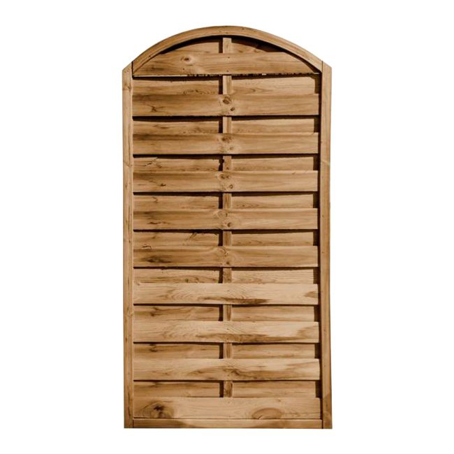 Płot Blooma Arve z łukiem 90 x 180 cm brązowy rama 30 mm