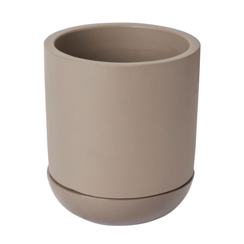 Doniczka z podstawką GoodHome 12 cm brązowa