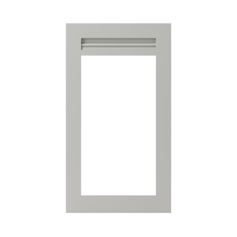 Front kuchenny do szafki wiszącej z przeszkleniem GoodHome Garcinia 49,7 x 89,5 cm szary kamienny