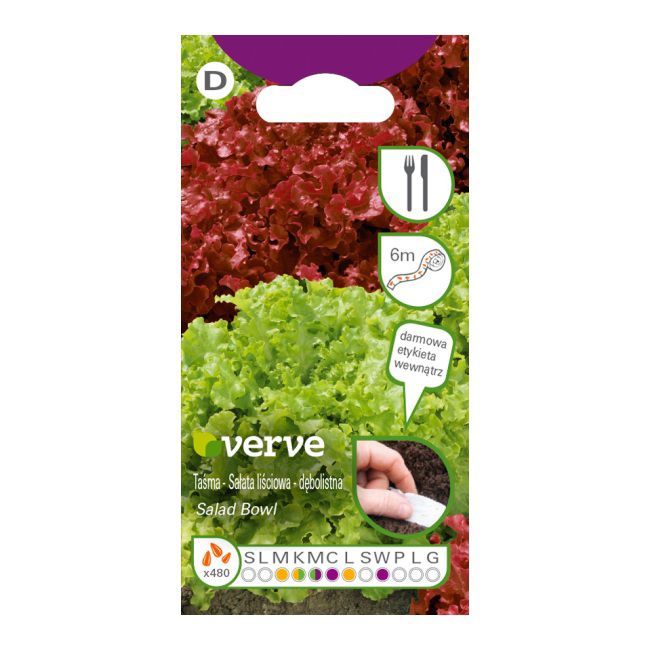 Nasiona sałata Salad Bowl Verve mix taśma 6 m