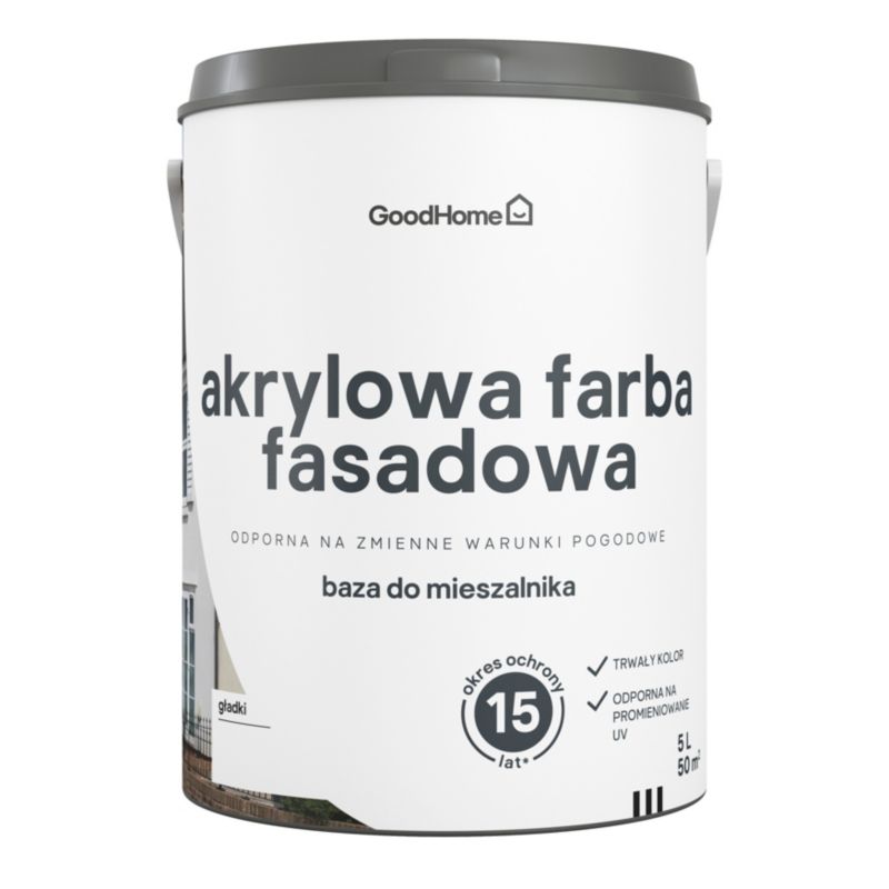 Akrylowa farba fasadowa GoodHome 5 l baza B1