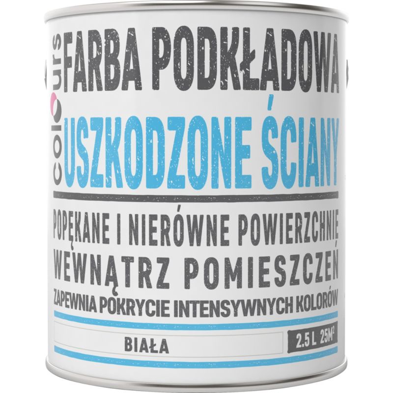 Farba podkładowa Colours do uszkodzonych ścian 2,5 l