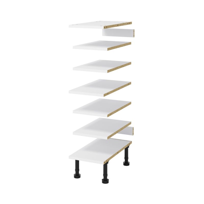 Zestaw półek do słupka GoodHome 30 cm biały
