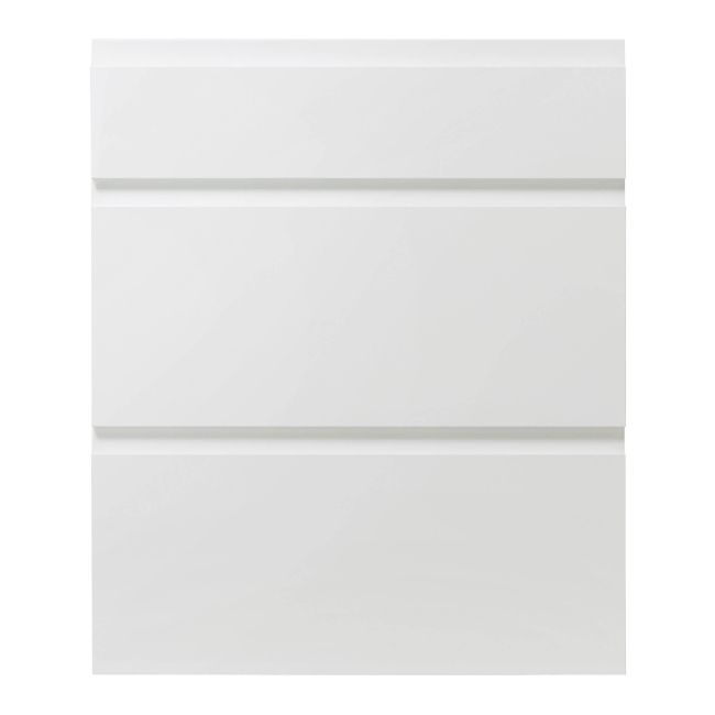 Front kuchenny do szafki z 3 szufladami GoodHome Garcinia 60 cm biały połysk