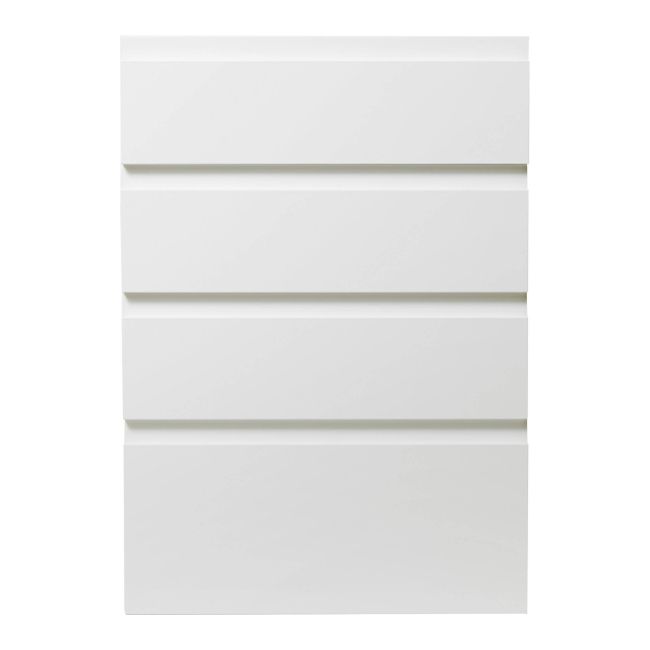 Front kuchenny do szafki z 4 szufladami GoodHome Garcinia 50 cm biały połysk