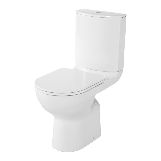 Kompakt WC GoodHome Cavally Slim bezkołnierzowy poziomy wysoki 3/6 l z deską wolnoopadającą