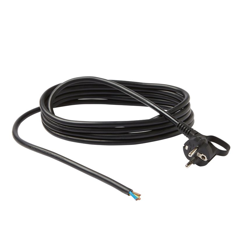 Wtyczka z przewodem Diall 3 x 1,5 mm2 3 m czarny