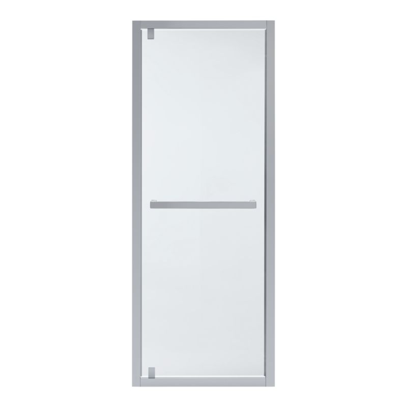 Drzwi prysznicowe wahadłowe Zilia 80 x 200 cm inox/szkło transparentne