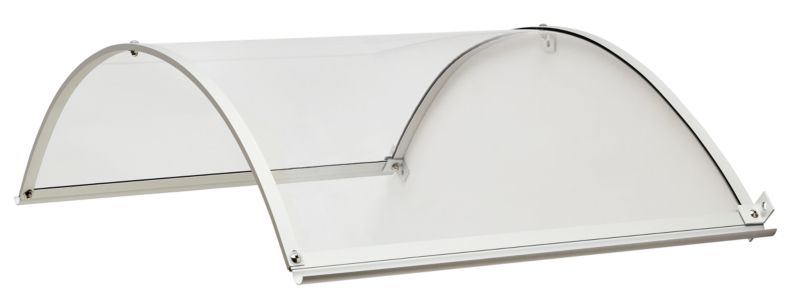 Zadaszenie aluminiowe Geom 34 x 90 x 140 cm bezbarwne srebrne