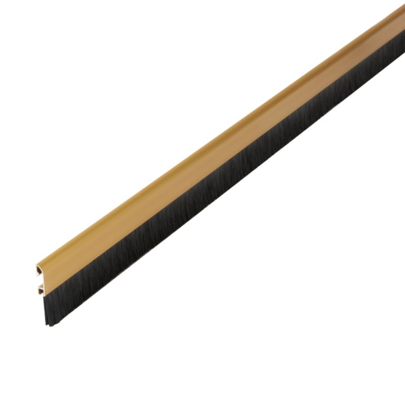 Uszczelka aluminiowa Diall szczotkowa 1 m 25 mm złota