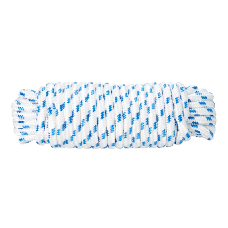 Lina pleciona polipropylenowa 12 mm x 15 m biało-niebieska