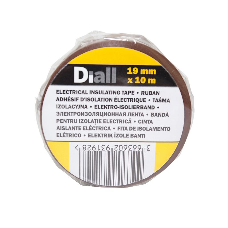 Taśma izolacyjna Diall PCV 19 mm x 10 m brązowa
