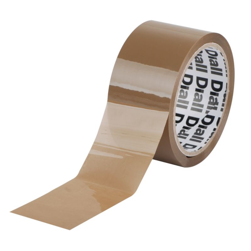 Taśma pakowa Diall z dyspenserem 50 mm x 50 m brązowa