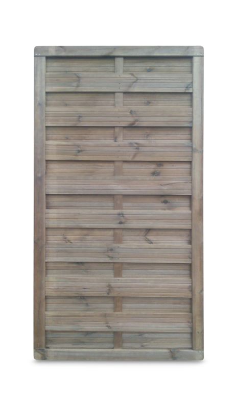 Płot drewniany Klikstrom 90 x 180 cm brązowy rama 40 x 60 mm