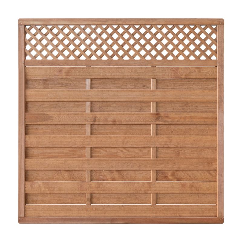 Płot ażurowy Klikstrom 180 x 180 cm brązowy rama 40 x 60 mm