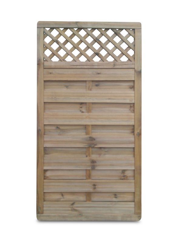 Płot ażurowy Klikstrom 90 x 180 cm brązowy rama 40 x 60 mm