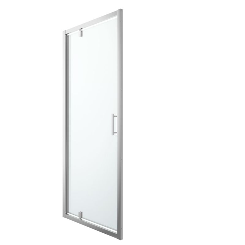 Drzwi prysznicowe wahadłowe GoodHome Beloya 90 cm chrom/transparentne