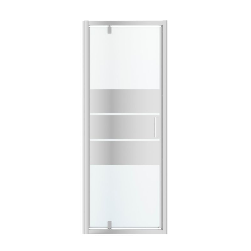 Drzwi prysznicowe wahadłowe GoodHome Beloya 80 cm chrom/szkło lustrzane