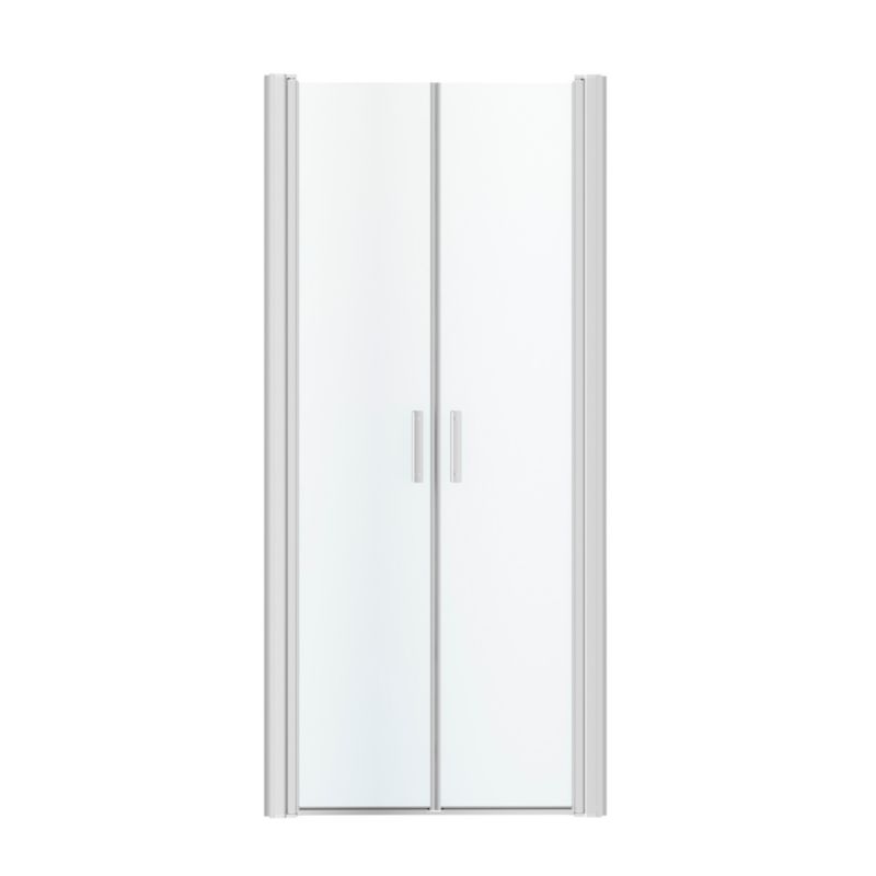 Drzwi prysznicowe uchylne podwójne GoodHome Beloya 90 cm chrom/transparentne