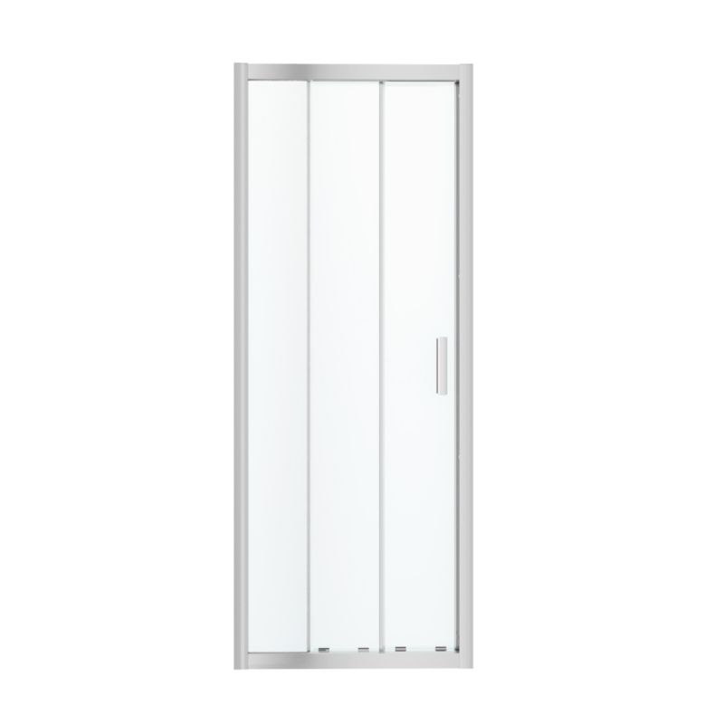 Drzwi prysznicowe przesuwne GoodHome Beloya trójdzielne 80 cm chrom/transparentne