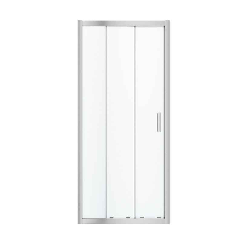 Drzwi prysznicowe przesuwne GoodHome Beloya trójdzielne 90 cm chrom/transparentne