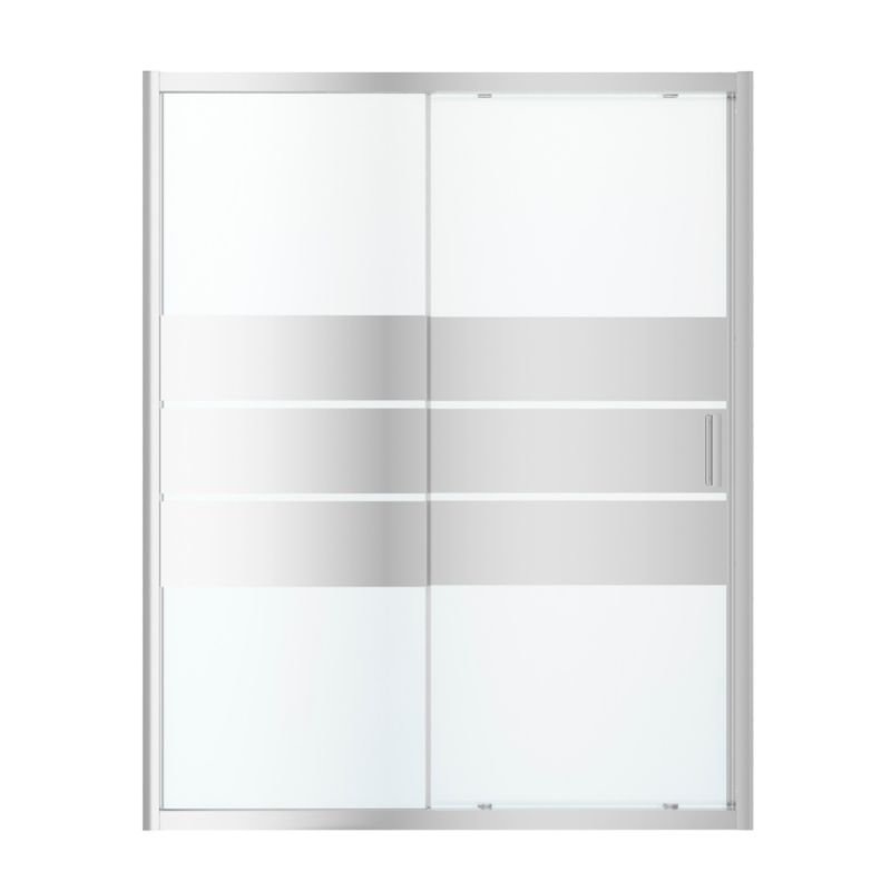 Drzwi prysznicowe przesuwne GoodHome Beloya 160 cm chrom/szkło lustrzane