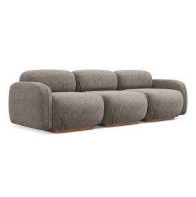 4-osobowa kanapa modułowa Makamii Ailani z tkaniny szenilowej 270x95 cm kreci 1 szt.