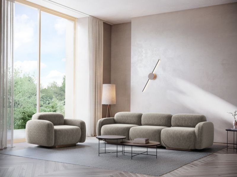 4-osobowa kanapa modułowa Makamii Ailani z tkaniny szenilowej 270x95 cm kreci 1 szt.