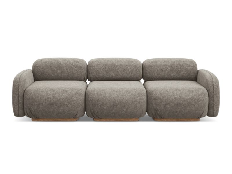 4-osobowa kanapa modułowa Makamii Ailani z tkaniny szenilowej 270x95 cm kreci 1 szt.