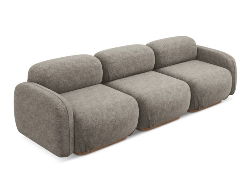 4-osobowa kanapa modułowa Makamii Ailani z tkaniny szenilowej 270x95 cm kreci 1 szt.