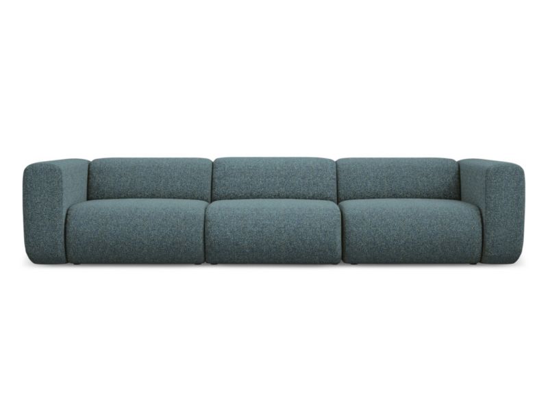 4-osobowa kanapa modułowa Makamii Ekahi z tkaniny strukturalnej 319x89 cm jeans 1 szt.