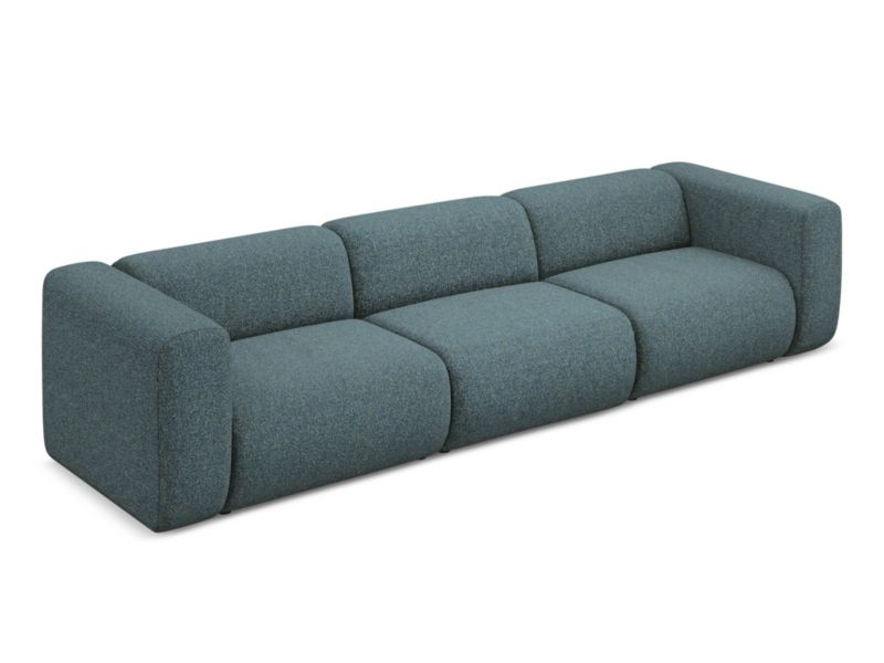 4-osobowa kanapa modułowa Makamii Ekahi z tkaniny strukturalnej 319x89 cm jeans 1 szt.