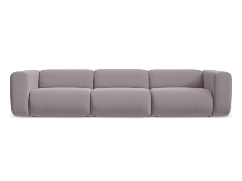 4-osobowa kanapa modułowa Makamii Ekahi z weluru 319x89 cm lawendowy 1 szt.