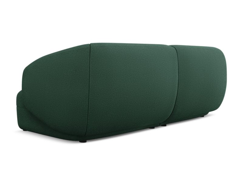 4-osobowa kanapa modułowa Makamii Moana z tkaniną boucle 232x98 cm butelkowa zieleń 1 szt.