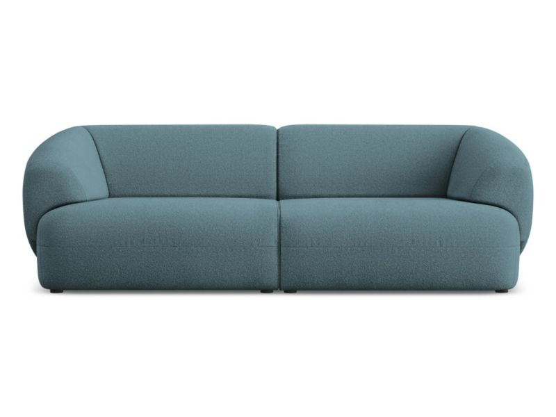4-osobowa kanapa modułowa Makamii Moana z tkaniną boucle 232x98 cm jeans 1 szt.