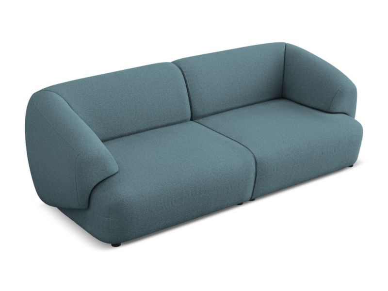 4-osobowa kanapa modułowa Makamii Moana z tkaniną boucle 232x98 cm jeans 1 szt.