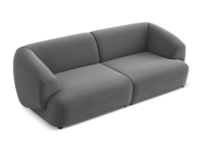 4-osobowa kanapa modułowa Makamii Moana z weluru 232x98 cm stalowy 1 szt.