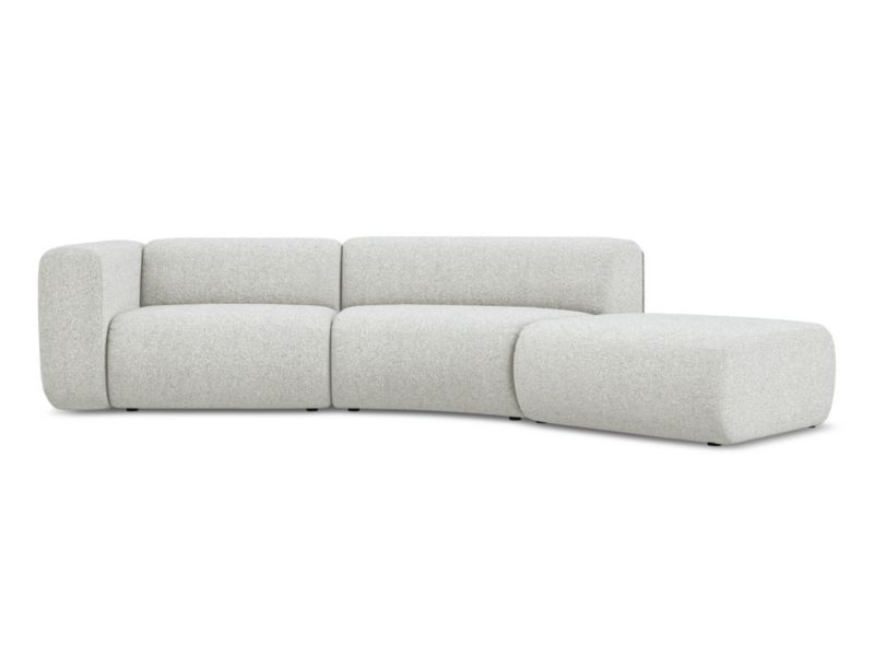4-osobowa kanapa modułowa prawa Makamii Ekahi z tkaniny strukturalnej 335x166 cm beżowy 1 szt.
