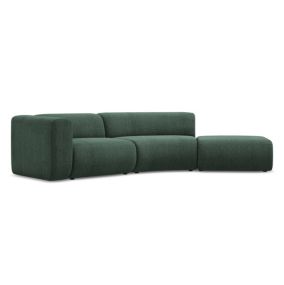 4-osobowa kanapa modułowa prawa Makamii Ekahi z tkaniny szenilowej 335x166 cm zielony 1 szt.