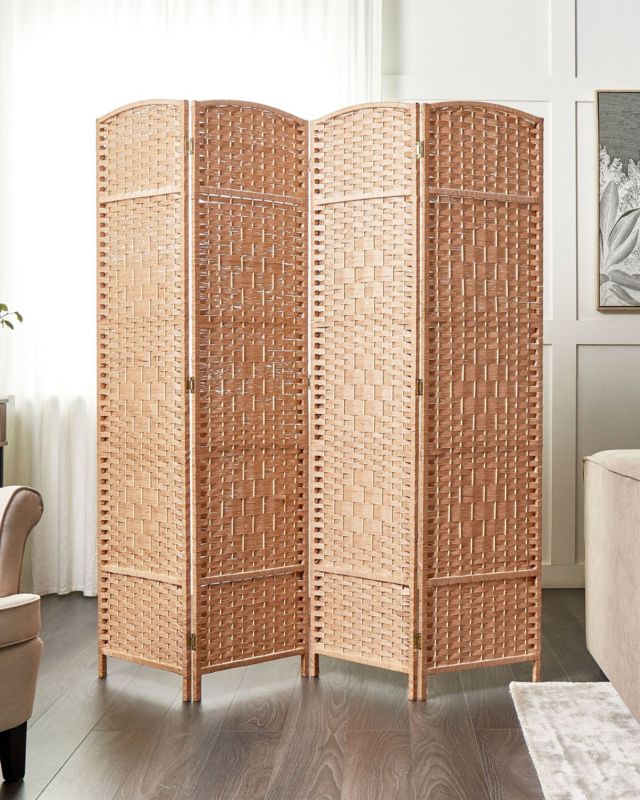 4-panelowy parawan pokojowy Lappago Naturalny 163 cm 170 cm 1 szt.