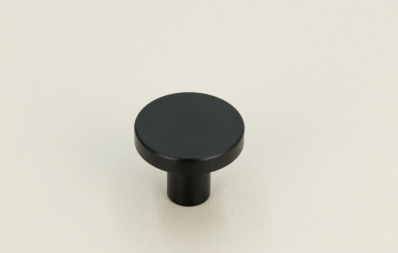 4 x Gałka meblowa okrągła czarna metalowa 2,5 cm 4 szt