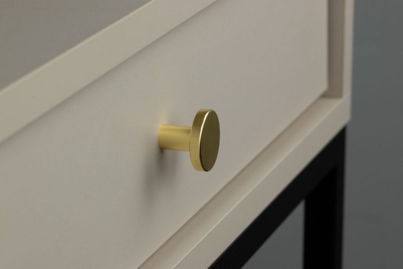 4 x Gałka meblowa okrągła metal 2,5cm złoto szczotkowane 4 szt